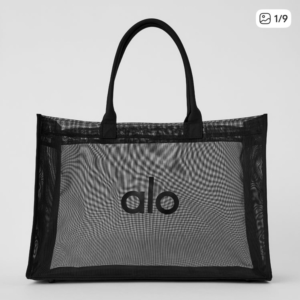 ALO Yoga Black Mesh Tote